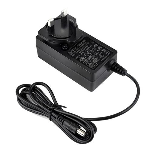 Waveshare 9V/5A DC Jack Power Supply Adapter, 1.2m Cable, UK Plug - 1