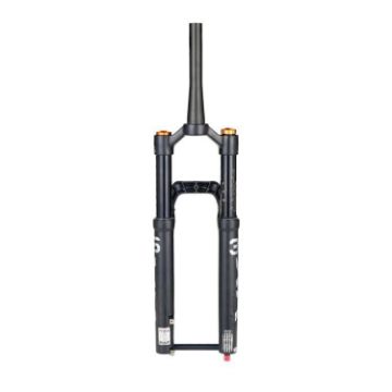 KRSEC XR36 27.5" MTB Fork, Straight Taper, Barrel Axle, Wire Damping, Black - 1