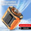 Portable Orange Waist & Neck Fan - 100 Speeds, Long Life, Outdoor Cooling - 3