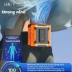 Portable Outdoor Waist & Neck Fan - 100 Speeds, Long Life, Black - 8