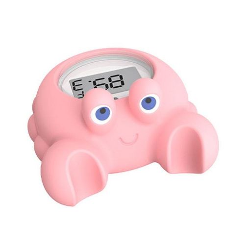 Crab Shape Digital Baby Bath Water Thermometer, White LCD Display - 1