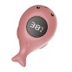 Pink IPX7 Waterproof Cartoon Whale LED Baby Bath Thermometer - 1