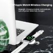Portable USB Magnetic Wireless Charger for Apple Watch 1-10/SE (White) - 9