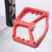 RACEWORK RK579 Cyan Bicycle Wide Anti-slip Nylon Bearing Pedal Pair - 7
