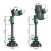 Green Square Clip Car Suction Cup Phone Holder for Front Glass Navigation - 3