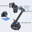 Green Square Clip Car Suction Cup Phone Holder for Front Glass Navigation - 5