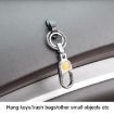 4pcs Set Black Hidden Car Seat Sticky Hooks - Multifunctional & Simple - 5