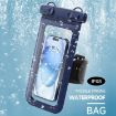 Waterproof Cell Phone Bag IPX8 30m Touch Screen Case with Armband Navy - 4