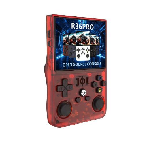 64G Portable Open Source GBA/FC Arcade Handheld Console - Transparent Red - 1