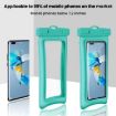 Green TPU Dual Airbag Floating Waterproof Phone Pouch for Diving & Swimming - 9