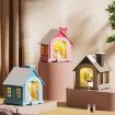 500ML Mini Snow House Humidifier USB Snowman Light, Plug-in Blue - 2