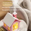 500ML Mini Snow House Humidifier USB Snowman Light, Plug-in Blue - 7