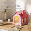 500ML Mini Snow House Humidifier USB Snowman Light, Plug-in Brown - 6