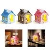 Portable 500ML Snow House Humidifier USB Snowman Light, Rechargeable Blue - 3