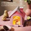 Portable 500ML Snow House Humidifier USB Snowman Light, Rechargeable Blue - 8