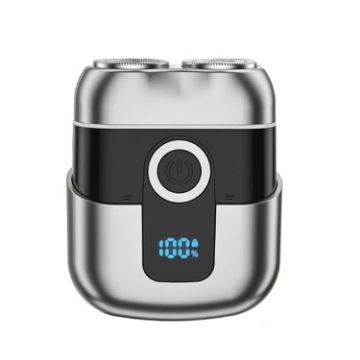 Mini Dual Head Electric Shaver for Men - LCD, Waterproof, USB-C Rechargeable - 1