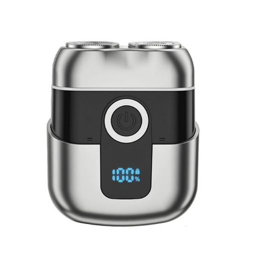 Mini Dual Head Electric Shaver for Men - LCD, Waterproof, USB-C Rechargeable - 1