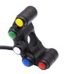 Motorcycle Headlight Auxiliary Light Horn Switch Aluminum Alloy 5-Position - 1