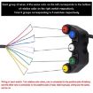 Motorcycle Headlight Auxiliary Light Horn Switch Aluminum Alloy 5-Position - 6