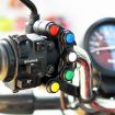 Motorcycle Headlight Auxiliary Light Horn Switch Aluminum Alloy 5-Position - 9