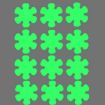 12pcs PEVA Glow-in-the-Dark Anti-Slip Stickers for Bathroom & Stairs - 1