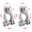 M8 RV Yacht Battery Zinc Alloy Terminal Clip, 2x3/8 inch Specification - 3