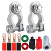 M8 RV Yacht Battery Zinc Alloy Terminal Clip 2x3/8" with Brush - 1