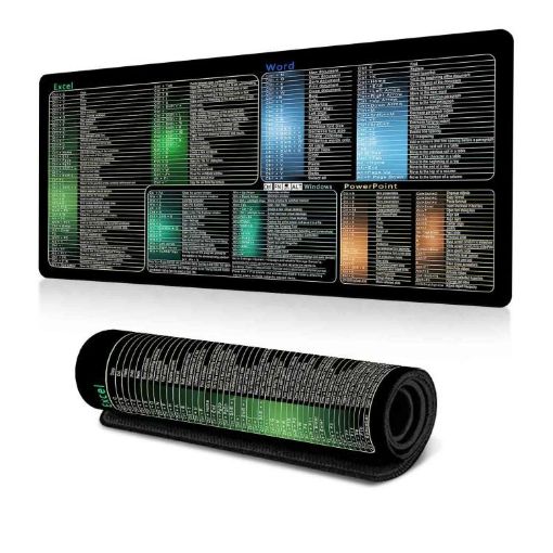 Non-Slip Keyboard Shortcut Desk Mat Mouse Pad 300x600x2mm (No.18) - 1