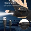 Black Left Hand LED Light Gloves for Night Riding & Car Repair, Rechargeable - 5