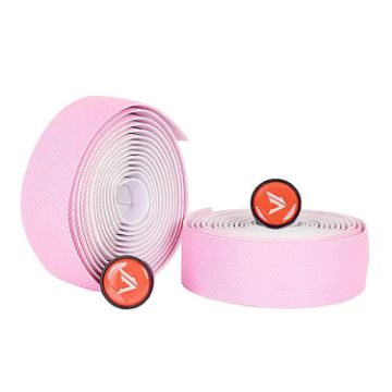 FMFXTRA F258 Road Bike Handlebar Tape - Anti-Slip, Breathable, White Pink - 1