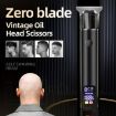 Rechargeable Haircut Kit - Zero Blade Hair Clippers for Men (Black) - 2