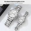 SKMEI Women's Quartz Watch, Silver Case, Gray Dial, Diamond, Waterproof - 6