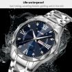 SKMEI Women's Quartz Watch, Silver Case, Gray Dial, Diamond, Waterproof - 9