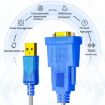DTECH DT-5011 USB 2.0 to RS232 Serial Adapter Cable, 3m, FT232 & ZT213 - 8