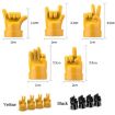 Car Gesture Valve Tire Caps Set - Black Middle Finger Design, 4pcs - 2