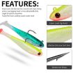 PROBEROS DW6092N6A 5pcs T-Tail Lua Soft Lure Single Hook Bait Set - 5
