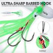 40G PROBEROS LF159 Luminous Bearded Squid Hook Bionic Bait (C) - 6