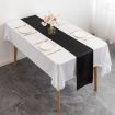 Black Polyester Sateen Table Runner 29x275cm - Hotel Wedding Decor - 1
