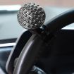 Black-Massage Car Steering Wheel Booster - Non-Slip One-Hand Turning Ball - 2