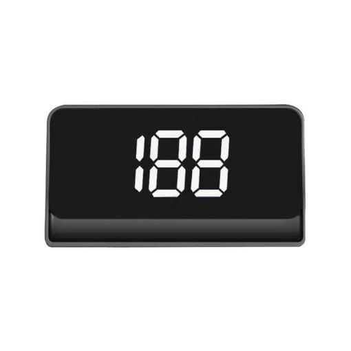 W1 Car HUD GPS Speedometer KM Display - White Head-up Speed Monitor - 1