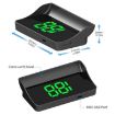 W1 Car HUD GPS Speedometer KM Display - White Head-up Speed Monitor - 3
