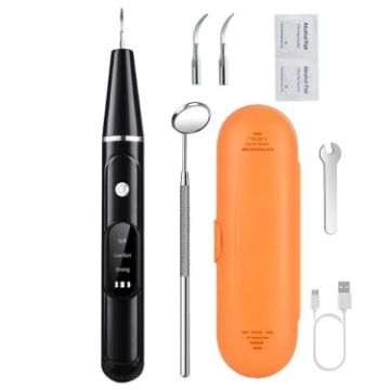 Ultrasonic Dog Teeth Cleaner Kit - Plaque & Tartar Remover, Black - 1