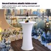 Champagne Elastic Spandex Table Cover for Wedding & Hotel, 80cm Round - 5