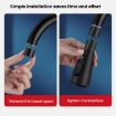Universal Kitchen Faucet Extender & Splash Guard - Gray Swivel Connector - 6