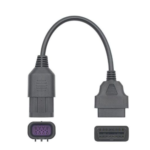 OBD2 8 Pin to 16 Pin Cable for Polaris Slingshot ATV - Black - 1