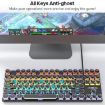 iMICE GK-800 87-Key USB Wired RGB Mechanical Keyboard - Black - 3