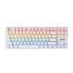 iMICE GK-800 87-Key USB Wired RGB Mechanical Keyboard - White Round Keycap - 1