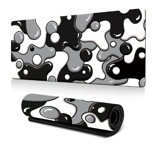 Abstract Fluid Color Blending Mouse Pad - Non-Slip Rubber Desk Mat 300x600mm - 1