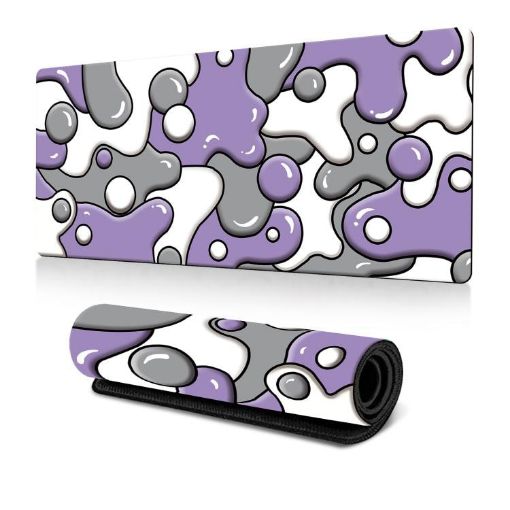 Abstract Fluid Color Mouse Pad - Non-Slip Rubber Desk Mat 300x600x2mm - 1