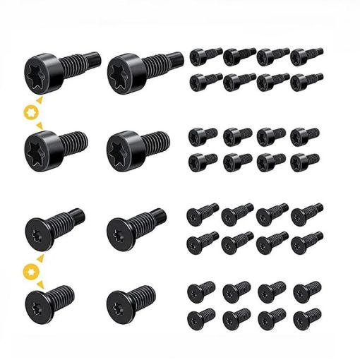 40pcs T6 T15 Security Torx Screws for Ring Doorbell & Camera (Black) - 1